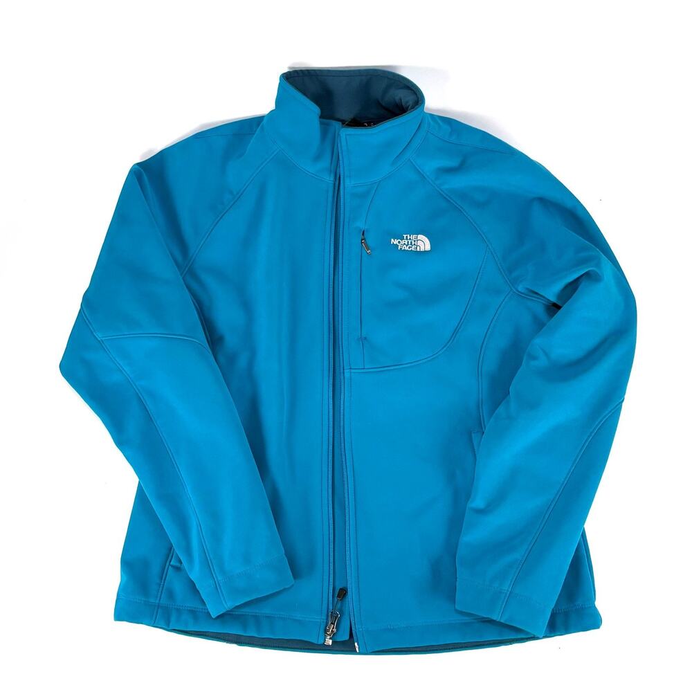The North Face Apex Bionic Softshell Jacket Blue Womens Large Windproof Outwear